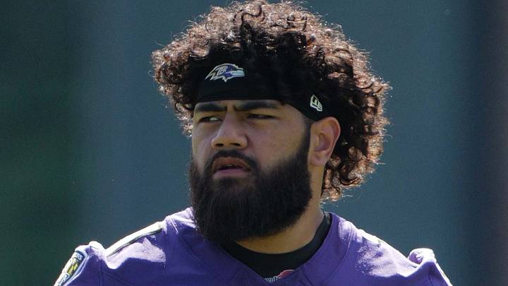 Baltimore Ravens guard Vega Ioane