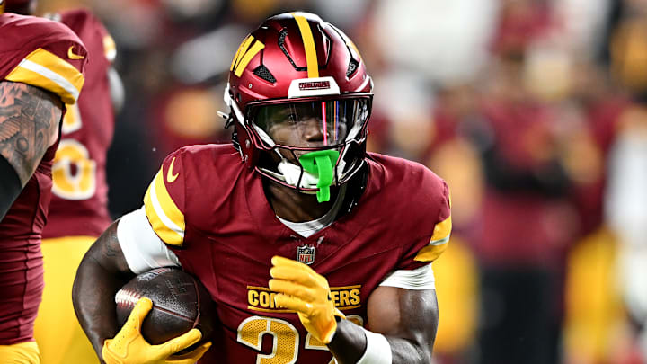 Washington Commanders running back Jacory Croskey-Merritt
