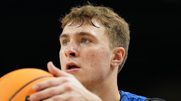 Apr 4, 2025; San Antonio, TX, USA; Duke Blue Devils guard Cooper Flagg (2) during a practice session for the Final Four of the 2025 NCAA tournament at Alamodome. Mandatory Credit: Bob Donnan-Imagn Images Apr 4, 2025; San Antonio, TX, USA; Duke Blue Devils guard Cooper Flagg (2) during a practice session for the Final Four of the 2025 NCAA tournament at Alamodome. Mandatory Credit: Bob Donnan-Imagn Images