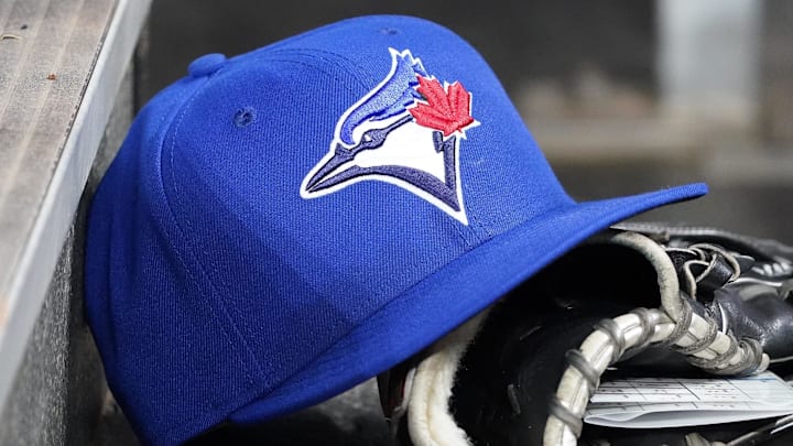 Toronto Blue Jays hat and glove