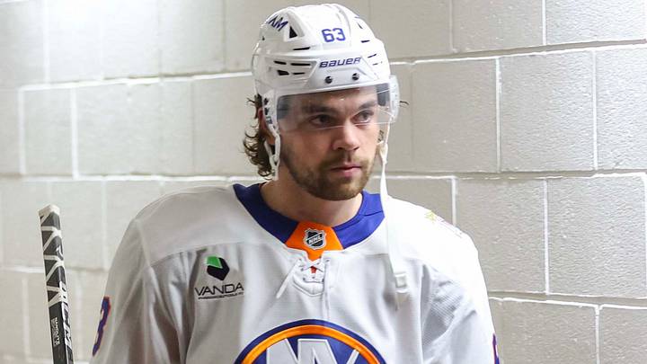 Oct 6, 2026; New York, New York, USA; New York Islanders left wing Matias MacCelli (63) the game against the New York Rangers at Madison Square Garden. Mandatory Credit: Wendell Cruz-Imagn Images Oct 6, 2026; New York, New York, USA; New York Islanders left wing Matias MacCelli (63) the game against the New York Rangers at Madison Square Garden. Mandatory Credit: Wendell Cruz-Imagn Images