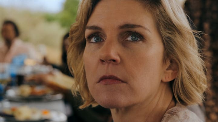 Rhea Seehorn in "Pluribus," now streaming on Apple TV+.