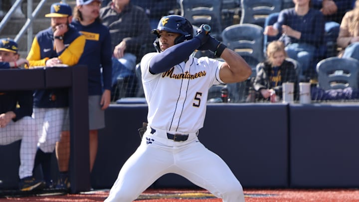 West Virginia University outfielder Armani Guzman West Virginia University outfielder Armani Guzman