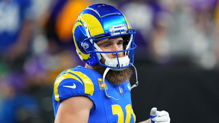 Jan 13, 2025; Glendale, AZ, USA; Los Angeles Rams wide receiver Cooper Kupp (10) practices before the NFC wild card game against the Minnesota Vikings at State Farm Stadium. Mandatory Credit: Joe Camporeale-Imagn Images