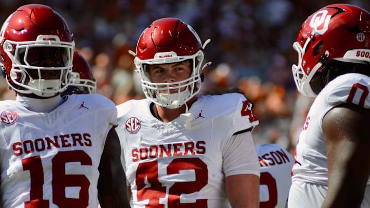 Oklahoma defensive end Danny Okoye, defensive end Wyatt Gilmore, defensive tackle David Stone