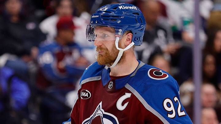 May 20, 2026; Denver, Colorado, USA; Colorado Avalanche left wing Gabriel Landeskog (92) during the second period against the Vegas Golden Knights in game one of the Western Conference Final of the 2026 Stanley Cup Playoffs at Ball Arena. Mandatory Credit: Isaiah J. Downing-Imagn Images May 20, 2026; Denver, Colorado, USA; Colorado Avalanche left wing Gabriel Landeskog (92) during the second period against the Vegas Golden Knights in game one of the Western Conference Final of the 2026 Stanley Cup Playoffs at Ball Arena. Mandatory Credit: Isaiah J. Downing-Imagn Images