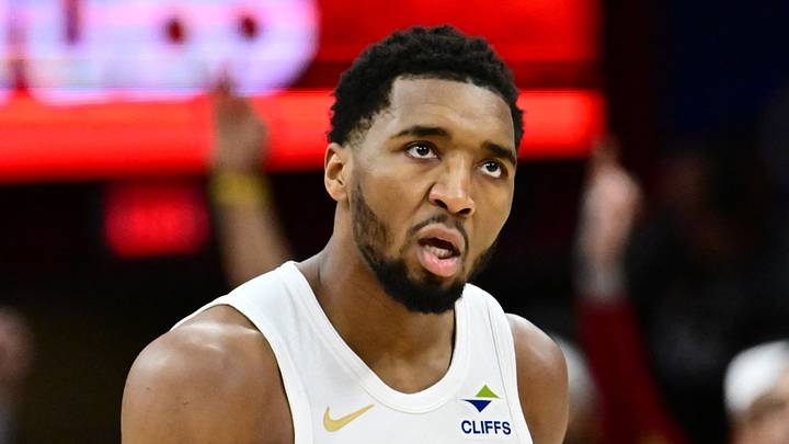 Jan 10, 2026; Cleveland, Ohio, USA; Cleveland Cavaliers guard Donovan Mitchell (45) celebrates after hitting a three point basket against the Minnesota Timberwolves during the second half at Rocket Arena. Mandatory Credit: Ken Blaze-Imagn Images Jan 10, 2026; Cleveland, Ohio, USA; Cleveland Cavaliers guard Donovan Mitchell (45) celebrates after hitting a three point basket against the Minnesota Timberwolves during the second half at Rocket Arena. Mandatory Credit: Ken Blaze-Imagn Images