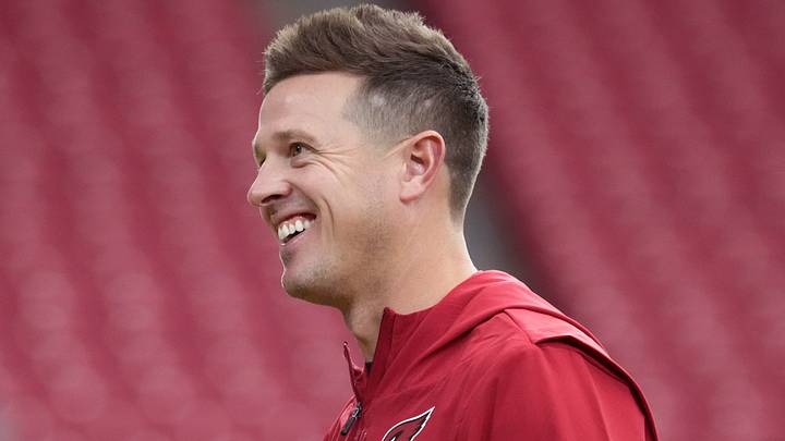 Arizona Cardinals head coach Mike LaFleur walks the sidelines during training camp at State Farm Stadium in Glendale on Aug. 3, 2026. Arizona Cardinals head coach Mike LaFleur walks the sidelines during training camp at State Farm Stadium in Glendale on Aug. 3, 2026.