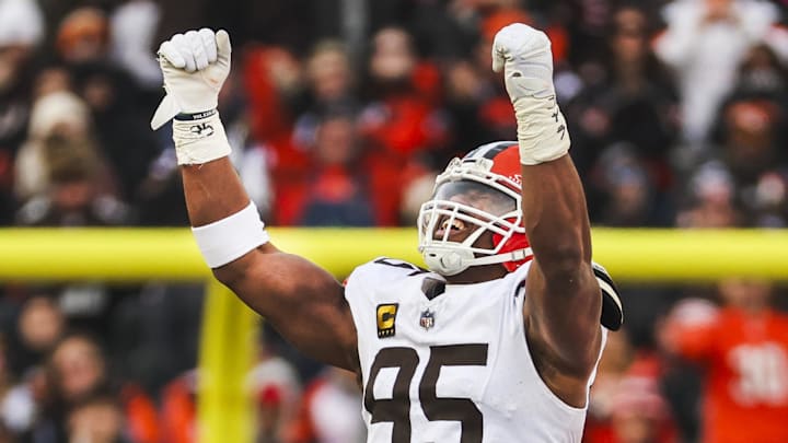 Myles Garrett is favored to repeat as the NFL Defensive Player of the Year in the 2026 season.