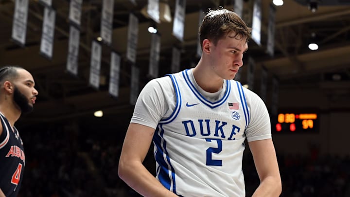 Cooper Flagg had 22 points and 11 rebounds in Duke's win over Auburn in December. Cooper Flagg had 22 points and 11 rebounds in Duke's win over Auburn in December.