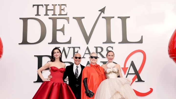 Anne Hathaway, Stanley Tucci, Meryl Streep and Emily Blunt