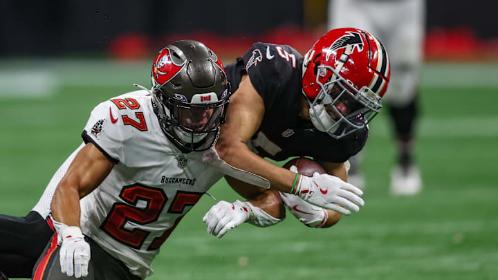 Atlanta Falcons wide receiver Drake London has had some of his best games against the Tampa Bay Buccaneers.