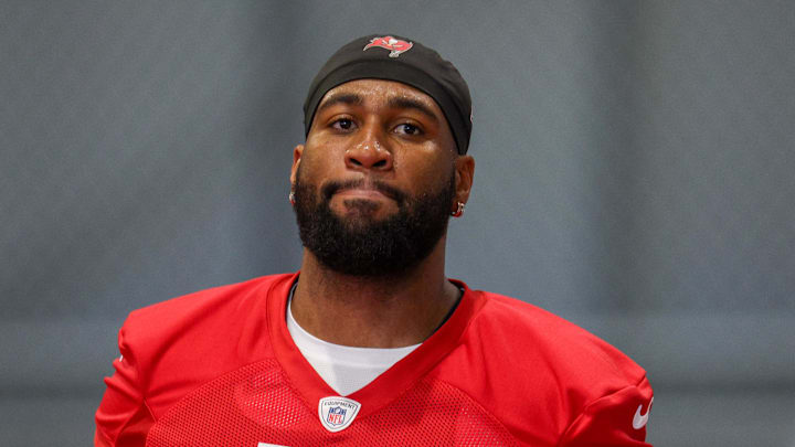 Tampa Bay Buccaneers linebacker Haason Reddick (5) participates in mini camp at AdventHealth Training Center. Tampa Bay Buccaneers linebacker Haason Reddick (5) participates in mini camp at AdventHealth Training Center.