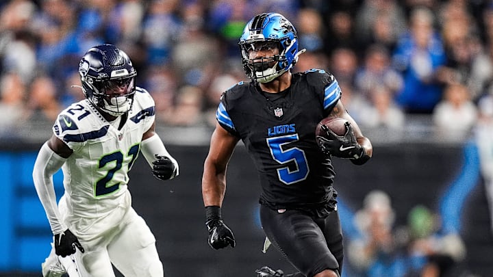 Detroit Lions running back David Montgomery (5) Detroit Lions running back David Montgomery (5)