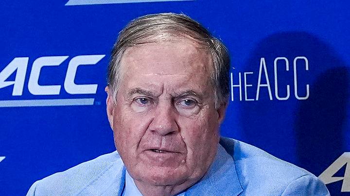 Jul 17, 2026; Charlotte, NC, USA; North Carolina head coach Bill Belichick, talks with the media during interviews at Hilton Charlotte Uptown. Mandatory Credit: Jim Dedmon-Imagn Images Jul 17, 2026; Charlotte, NC, USA; North Carolina head coach Bill Belichick, talks with the media during interviews at Hilton Charlotte Uptown. Mandatory Credit: Jim Dedmon-Imagn Images