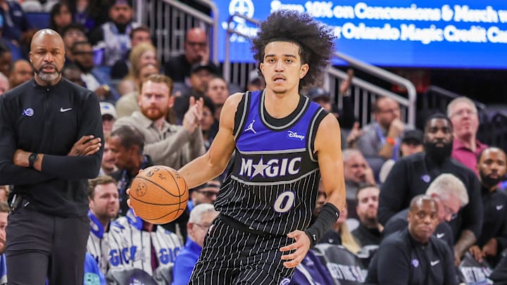 Anthony Black is back in the spotlight with Jalen Suggs out of the lineup. The Orlando Magic have been pleased with his aggression and improvement. But the young guard still has work to do. Anthony Black is back in the spotlight with Jalen Suggs out of the lineup. The Orlando Magic have been pleased with his aggression and improvement. But the young guard still has work to do.