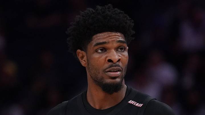 Oct 16, 2026; San Francisco, California, USA;  Portland Trail Blazers guard Scoot Henderson (00) waits for play to resume against the Golden State Warriors in the third quarter at Chase Center. Mandatory Credit: David Gonzales-Imagn Images