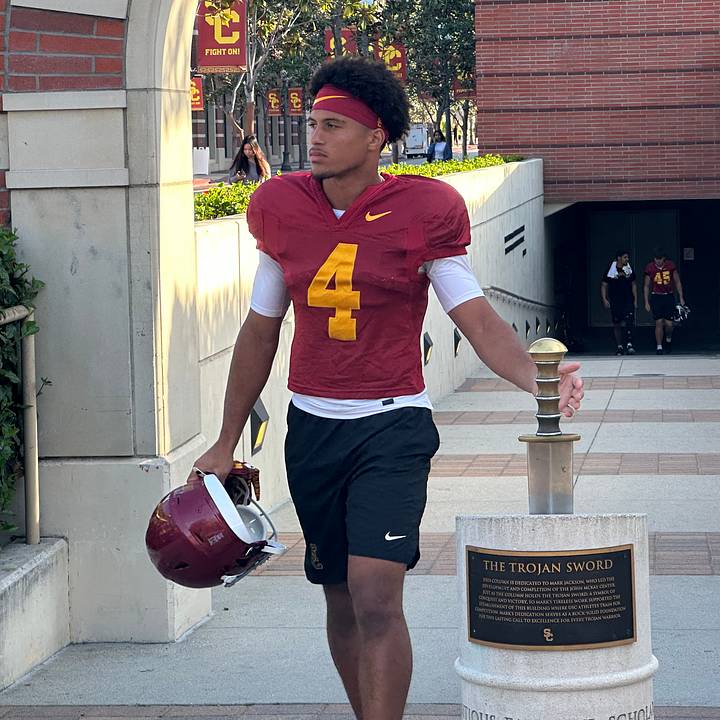 USC Trojans Recruiting Lincoln Riley Spring Practice Visit Gavin Williams Trent Mosley Deshonne Redeaux Luke Wafle RJ Sermons