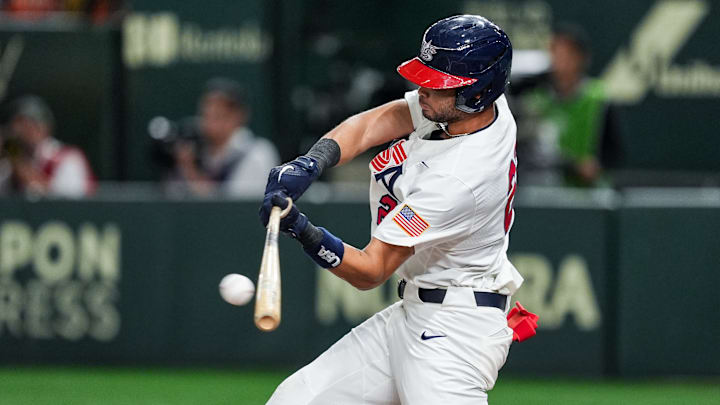 Philadelphia Phillies top prospect Justin Crawford batting in the WBSC Premier12