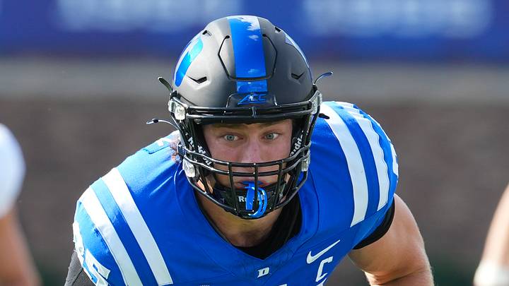 Sep 19, 2026; Durham, North Carolina, USA; aDuke Blue Devils tight end Jeremiah Hasley (85) runs with the ball after his catch against the Stanford Cardinal during the first half t Wallace Wade Stadium. Mandatory Credit: James Guillory-Imagn Images Sep 19, 2026; Durham, North Carolina, USA; aDuke Blue Devils tight end Jeremiah Hasley (85) runs with the ball after his catch against the Stanford Cardinal during the first half t Wallace Wade Stadium. Mandatory Credit: James Guillory-Imagn Images