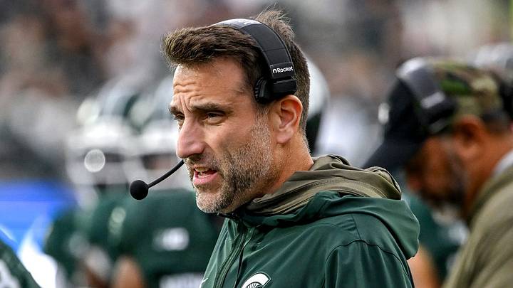 Michigan State defensive coordinator Joe Rossi looks on during the first quarter in the game against Penn State on Saturday, Nov. 15, 2025, at Spartan Stadium in East Lansing. Michigan State defensive coordinator Joe Rossi looks on during the first quarter in the game against Penn State on Saturday, Nov. 15, 2025, at Spartan Stadium in East Lansing.