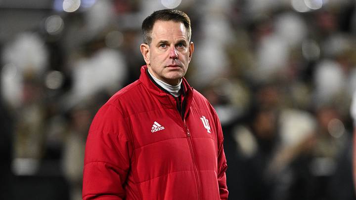 Nov 28, 2025; West Lafayette, Indiana, USA; Indiana Hoosiers head coach Curt Cignetti looks on before the game against the Purdue Boilermakers at Ross-Ade Stadium. Nov 28, 2025; West Lafayette, Indiana, USA; Indiana Hoosiers head coach Curt Cignetti looks on before the game against the Purdue Boilermakers at Ross-Ade Stadium.