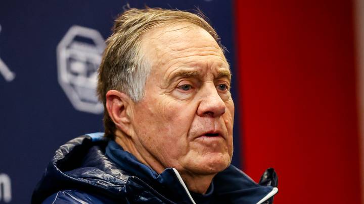 Nov 29, 2025; Raleigh, North Carolina, USA; North Carolina Tar Heels head coach Bill Belichick addresses the media after the second half of the game against NC State Wolfpack at Carter-Finley Stadium. Mandatory Credit: Jaylynn Nash-Imagn Images Nov 29, 2025; Raleigh, North Carolina, USA; North Carolina Tar Heels head coach Bill Belichick addresses the media after the second half of the game against NC State Wolfpack at Carter-Finley Stadium. Mandatory Credit: Jaylynn Nash-Imagn Images