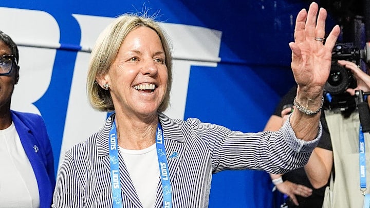 Detroit Lions principal owner and chair Sheila Hamp. Detroit Lions principal owner and chair Sheila Hamp.