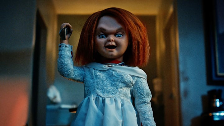 CHUCKY -- “Chucky Actually” Episode 208 -- Pictured in this screengrab: Chucky -- (Photo by: SYFY)