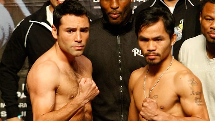 Óscar de la Hoya y Manny Pacquiao tuvieron un auspiciado combate en 2008