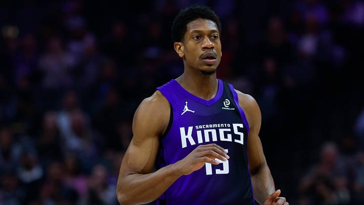 Feb 6, 2026; Sacramento, California, USA; Sacramento Kings forward De'andre Hunter (15) reacts after scoring during the first quarter against the Los Angeles Clippers at Golden 1 Center. Mandatory Credit: Sergio Estrada-Imagn Images Feb 6, 2026; Sacramento, California, USA; Sacramento Kings forward De'andre Hunter (15) reacts after scoring during the first quarter against the Los Angeles Clippers at Golden 1 Center. Mandatory Credit: Sergio Estrada-Imagn Images