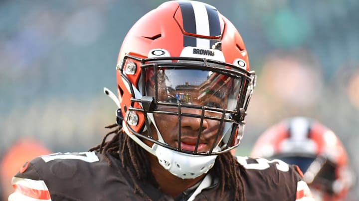 Aug 17, 2023; Philadelphia, Pennsylvania, USA; Cleveland Browns defensive end Isaiah McGuire (57) against the Philadelphia Eagles at Lincoln Financial Field. Mandatory Credit: Eric Hartline-Imagn Images Aug 17, 2023; Philadelphia, Pennsylvania, USA; Cleveland Browns defensive end Isaiah McGuire (57) against the Philadelphia Eagles at Lincoln Financial Field. Mandatory Credit: Eric Hartline-Imagn Images