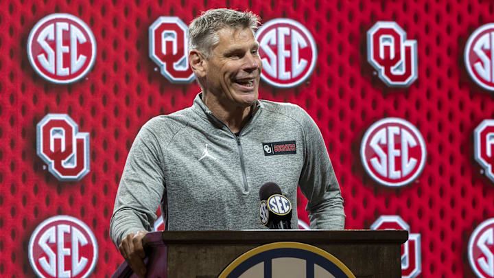 Oklahoma coach Porter Moser speaks at SEC Media Days. Oklahoma coach Porter Moser speaks at SEC Media Days.