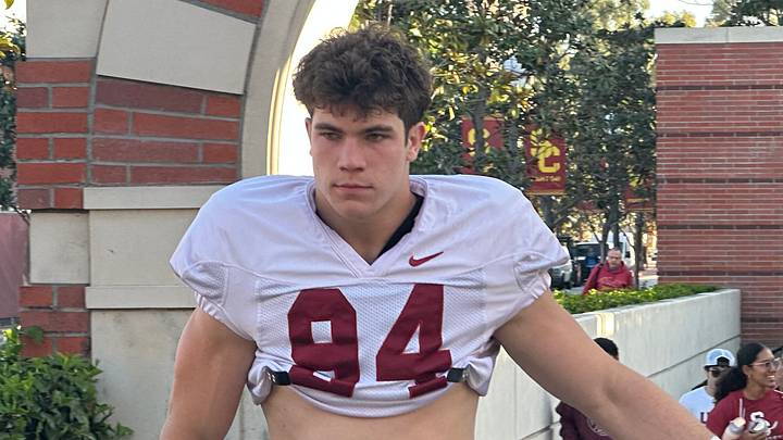 USC Trojans freshman defensive end Luke Wafle USC Trojans freshman defensive end Luke Wafle