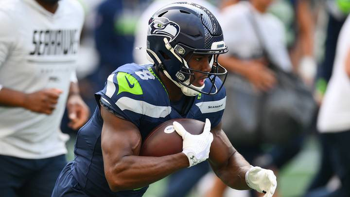 Aug 15, 2026; Seattle, Washington, USA; Seattle Seahawks running back Jadarian Price (8) during warmups before the game against the Dallas Cowboys at Lumen Field. Mandatory Credit: Steven Bisig-Imagn Images Aug 15, 2026; Seattle, Washington, USA; Seattle Seahawks running back Jadarian Price (8) during warmups before the game against the Dallas Cowboys at Lumen Field. Mandatory Credit: Steven Bisig-Imagn Images