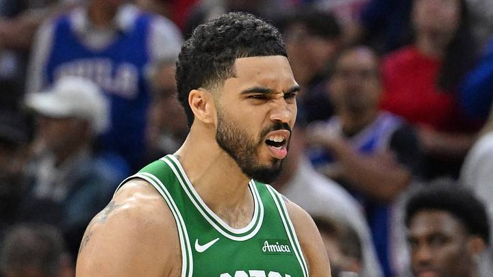 Boston Celtics forward Jayson Tatum (0).