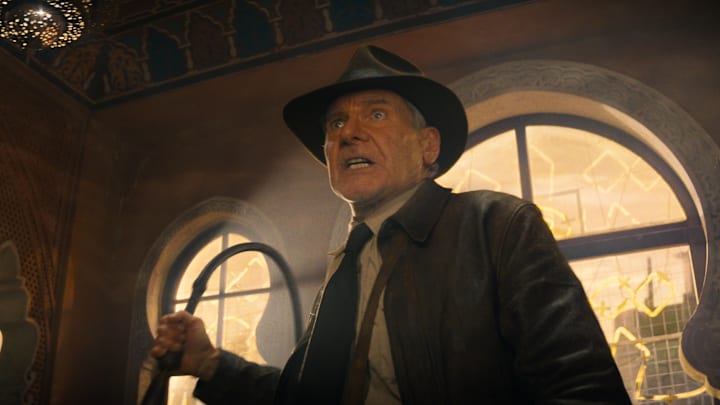 Indiana Jones (Harrison Ford) in Lucasfilm's IJ5. ©2022 Lucasfilm Ltd. & TM. All Rights