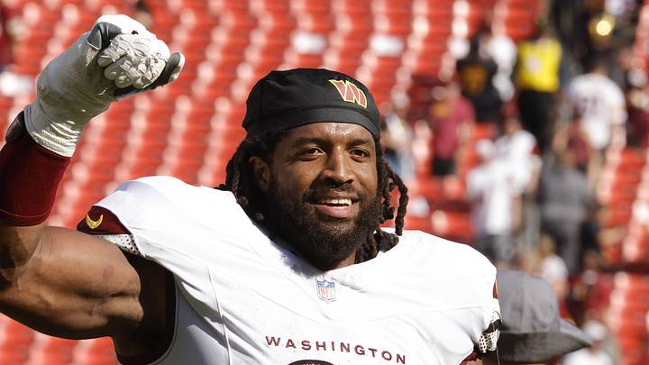 Sep 7, 2025; Landover, Maryland, USA; Washington Commanders defensive end Deatrich Wise Jr. (91) walks off the field after the game against the New York Giants at Northwest Stadium. Mandatory Credit: Amber Searls-Imagn Images Sep 7, 2025; Landover, Maryland, USA; Washington Commanders defensive end Deatrich Wise Jr. (91) walks off the field after the game against the New York Giants at Northwest Stadium. Mandatory Credit: Amber Searls-Imagn Images