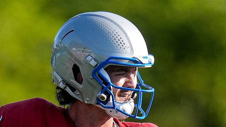 Detroit Lions quarterback Luke Altmyer (2). Detroit Lions quarterback Luke Altmyer (2).