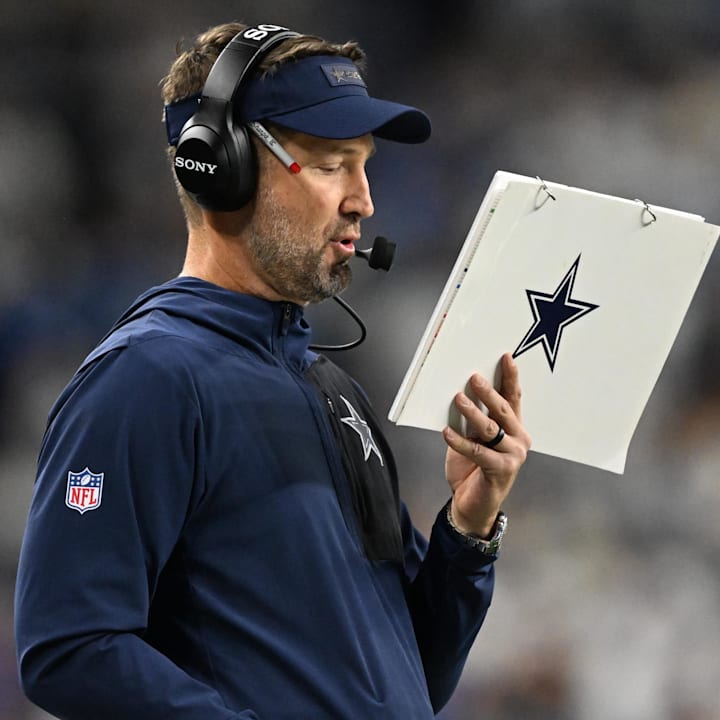 Dallas Cowboys head coach Brian Schottenheimer during the second half against the Detroit Lions at Ford Field. 