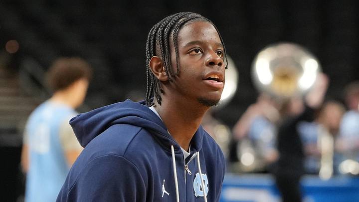 Mar 18, 2026; Greenville, SC, USA; North Carolina Tar Heels forward Caleb Wilson (8) during a practice session ahead of the first round of the men's 2026 NCAA Tournament at Bon Secours Wellness Arena. Mandatory Credit: Bob Donnan-Imagn Images
