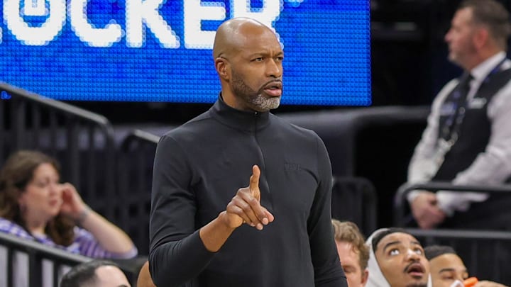 Mar 31, 2025; Orlando, Florida, USA; Orlando Magic head coach Jamahl Mosley during the second quarter against the LA Clippers at Kia Center. Mandatory Credit: Mike Watters-Imagn Images