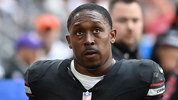 Nov 16, 2025; Glendale, Arizona, USA; Arizona Cardinals running back Emari Demercado (31) exits the field during the first half against the San Francisco 49ers at State Farm Stadium. Mandatory Credit: Matt Kartozian-Imagn Images