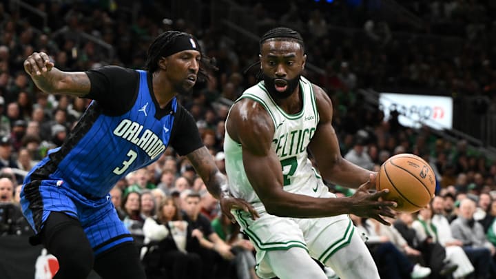 Boston Celtics, Orlando Magic, Jaylen Brown, Jayson Tatum, Kristaps Porzingis, Derrick White, Jrue Holiday, Al Horford