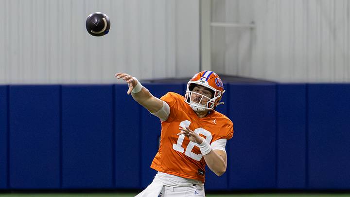 Aaron Philo is the outside favorite to be Florida's starting quarterback in 2026.