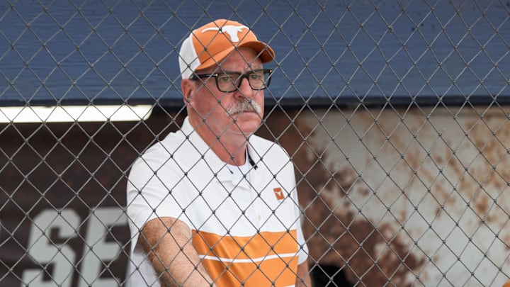 Texas Longhorns head coach Mike White watches the Texas Tech Red Raiders. Texas Longhorns head coach Mike White watches the Texas Tech Red Raiders.