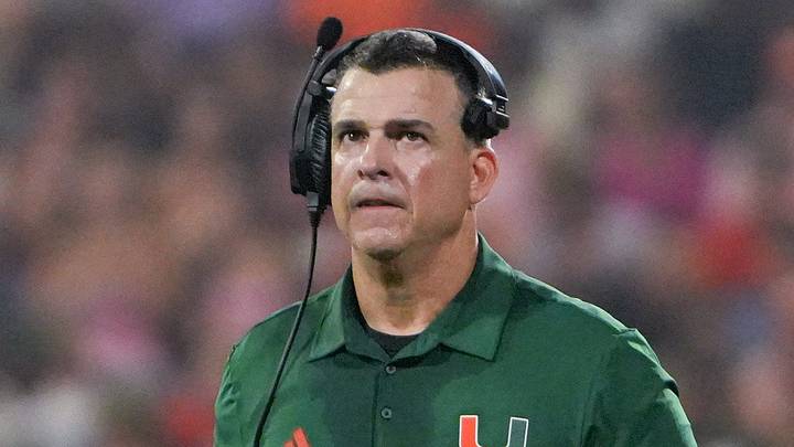Miami Hurricanes Head Coach Mario Cristobal during the fourth quarter in a game with Clemson at Memorial Stadium Saturday, October 3, 2026. Miami Hurricanes Head Coach Mario Cristobal during the fourth quarter in a game with Clemson at Memorial Stadium Saturday, October 3, 2026.