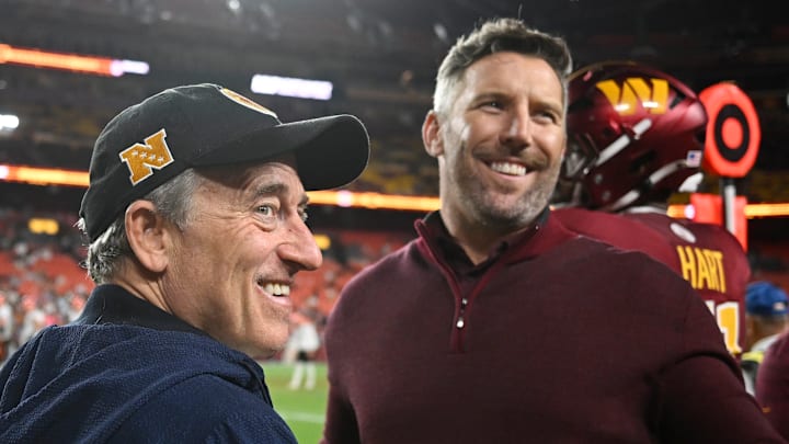 Washington Commanders general manager Adam Peters and majority partner Josh Harris