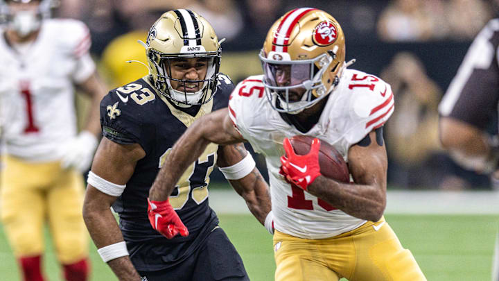 San Francisco 49ers wide receiver Jauan Jennings (15).