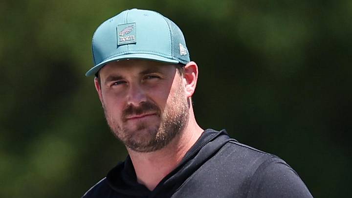 Philadelphia Eagles offensive coordinator Sean Mannion Philadelphia Eagles offensive coordinator Sean Mannion